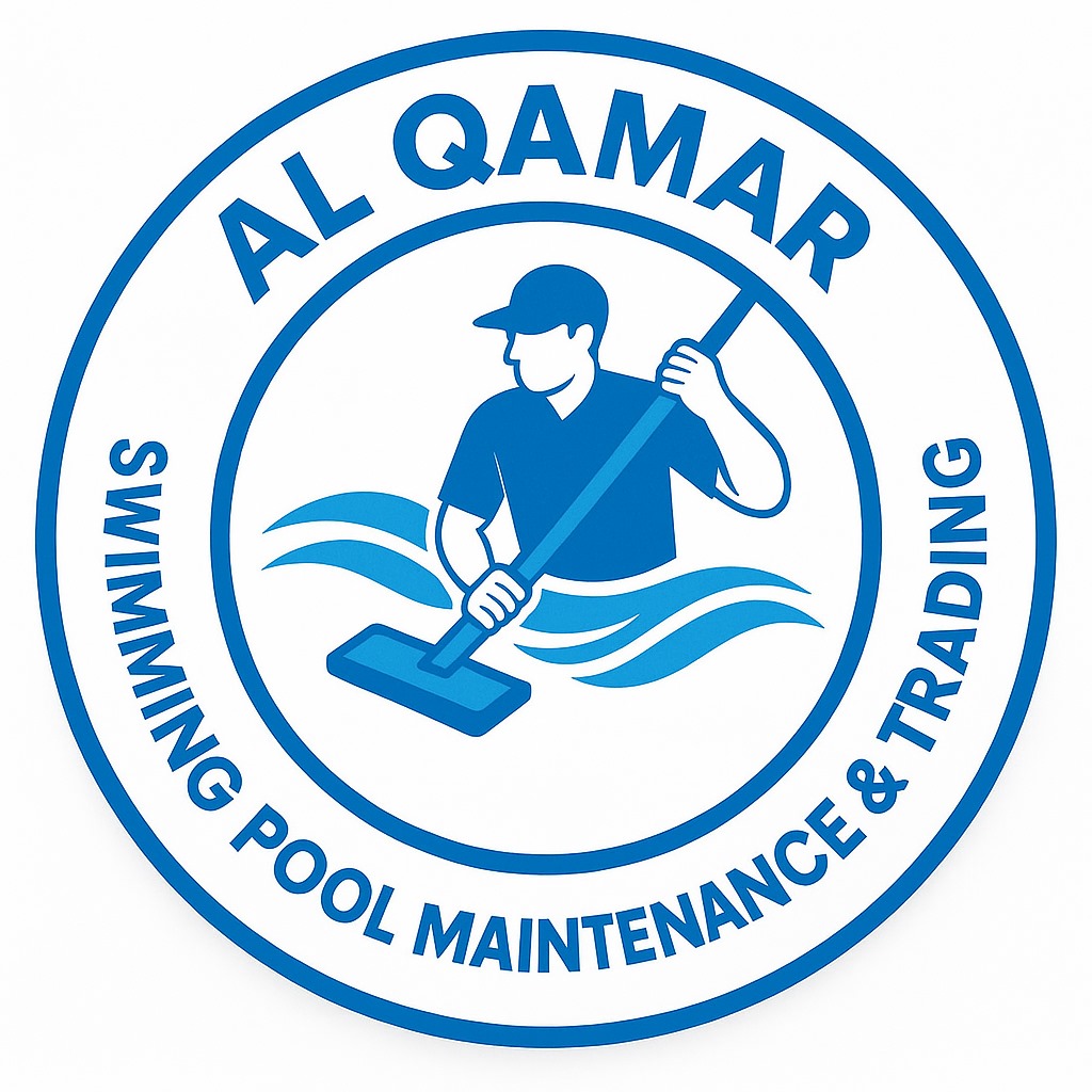 Al Qamar logo with blue water drop icon